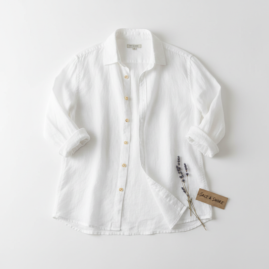 Relaxed Linen Shirt in White